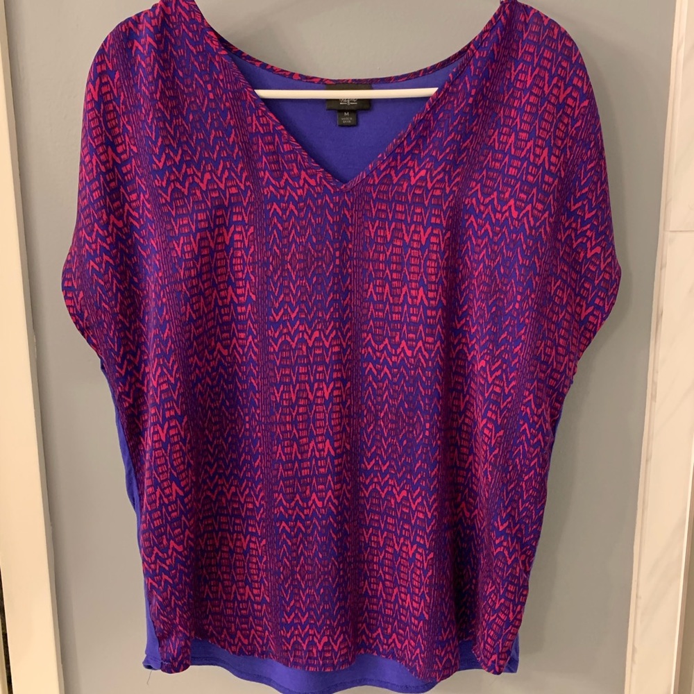 Magenta & Royal blue blouse